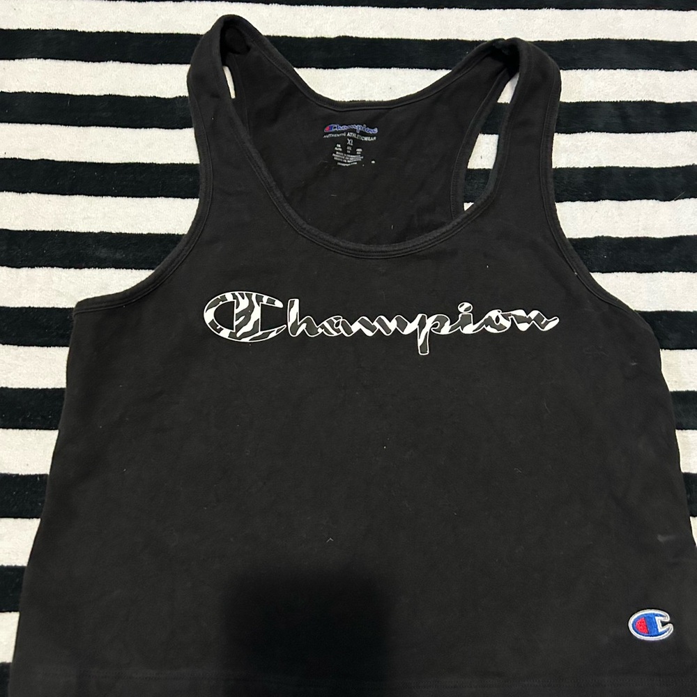 Zebra Champion Women's Black Graphic Tank Top
